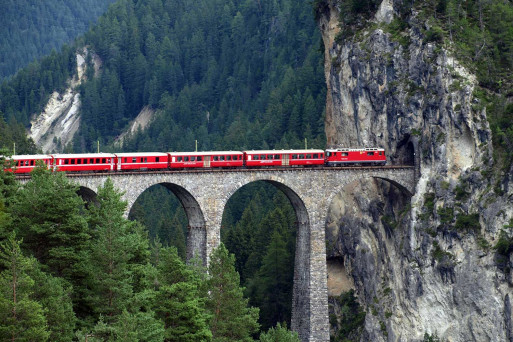 Symbolbild Ferien Schweiz, Rhätische Bahn